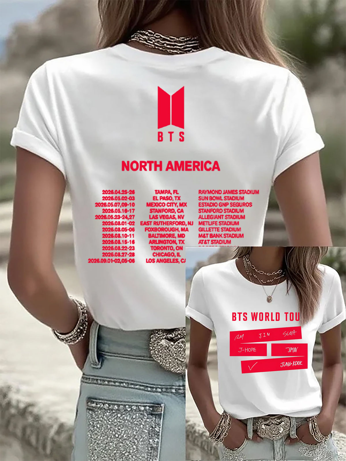 🔥Buy 3 Get 15% Off🔥Women'S 2026 Music Comeback Art Print T-Shirt