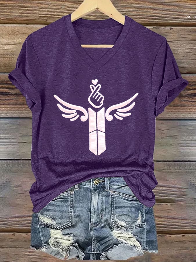 🔥Buy 3 Get 15% Off🔥Women's K-pop Print Short-sleeved T-shirt