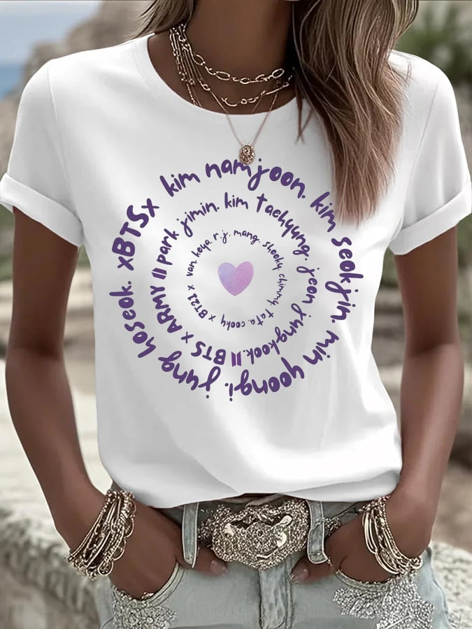 🔥Buy 3 Get 15% Off🔥Women's K-pop Print Casual T-Shirt