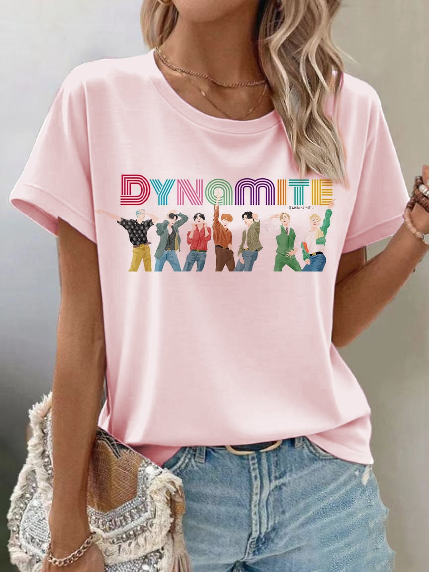 🔥Buy 3 Get 15% Off🔥Women's K-pop Print Short-sleeved T-shirt