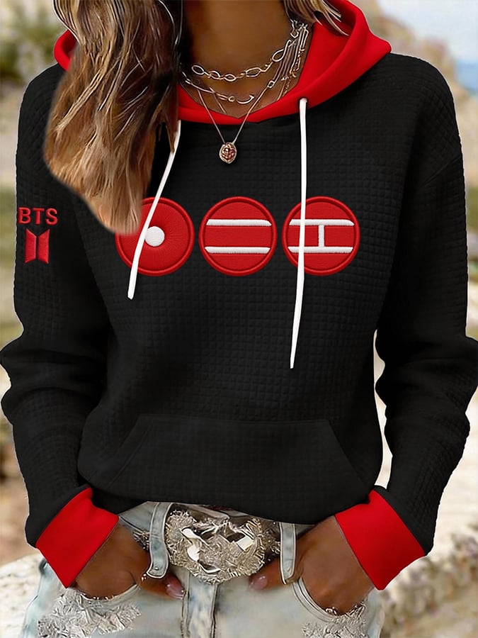 🔥Buy 3 Get 15% Off🔥Women's 2026 BTS Comeback Printed Casual Hooded Sweatshirt
