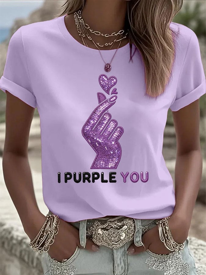 Women's K-pop Print Casual T-Shirt