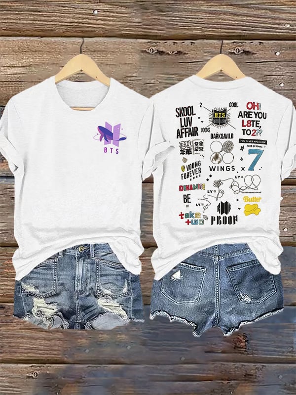 🔥Buy 3 Get 15% Off🔥Women's K-pop Print Casual T-Shirt