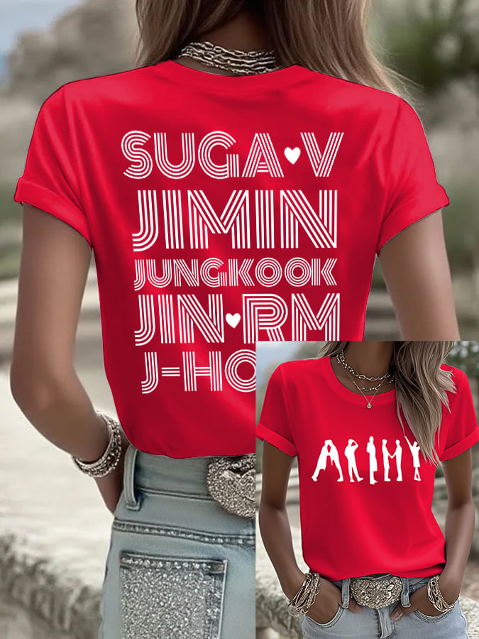 🔥Buy 3 Get 15% Off🔥Women's BTS Fan Print Short-Sleeve T-Shirt