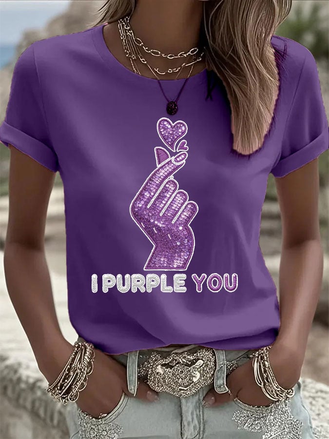Women's K-pop Print Casual T-Shirt