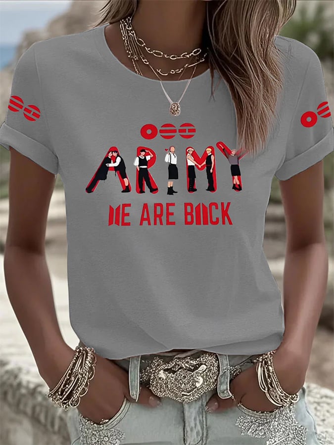 🔥Buy 3 Get 15% Off🔥Women's BTS Fan Print Short-Sleeve T-Shirt
