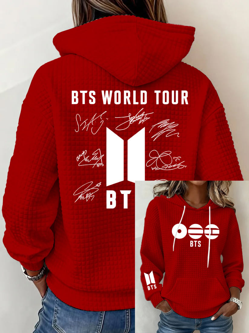 🔥Buy 3 Get 15% Off🔥Women's 2026 BTS Comeback Printed Casual Hooded Sweatshirt