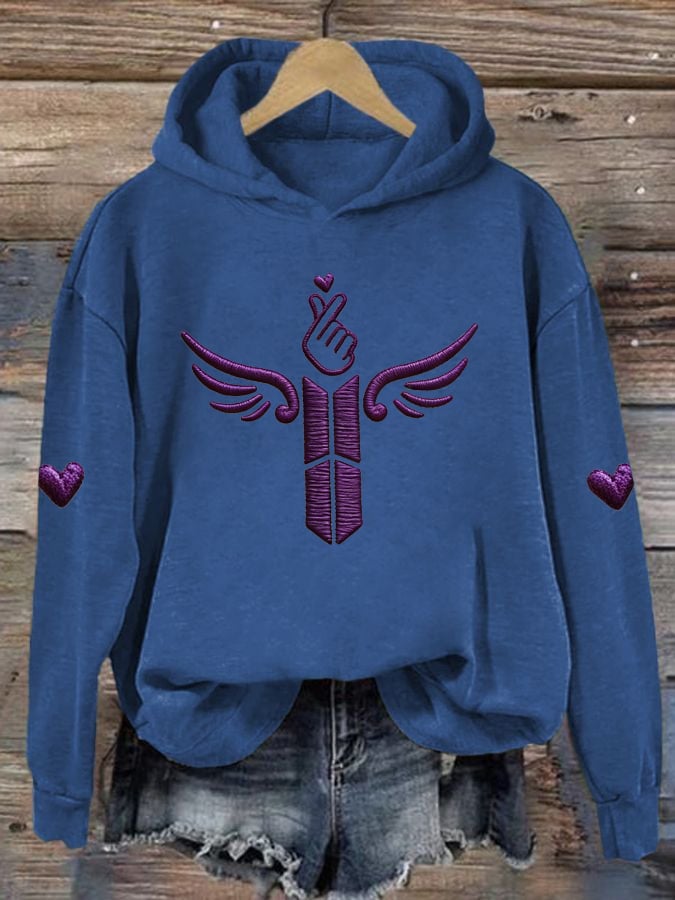 🔥Buy 3 Get 15% Off🔥Women's K-pop Print Hooded Top
