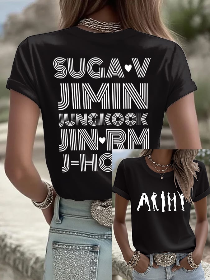 🔥Buy 3 Get 15% Off🔥Women's BTS Fan Print Short-Sleeve T-Shirt