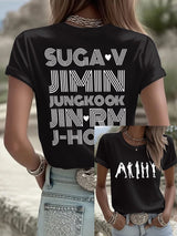 🔥Buy 3 Get 15% Off🔥Women's BTS Fan Print Short-Sleeve T-Shirt