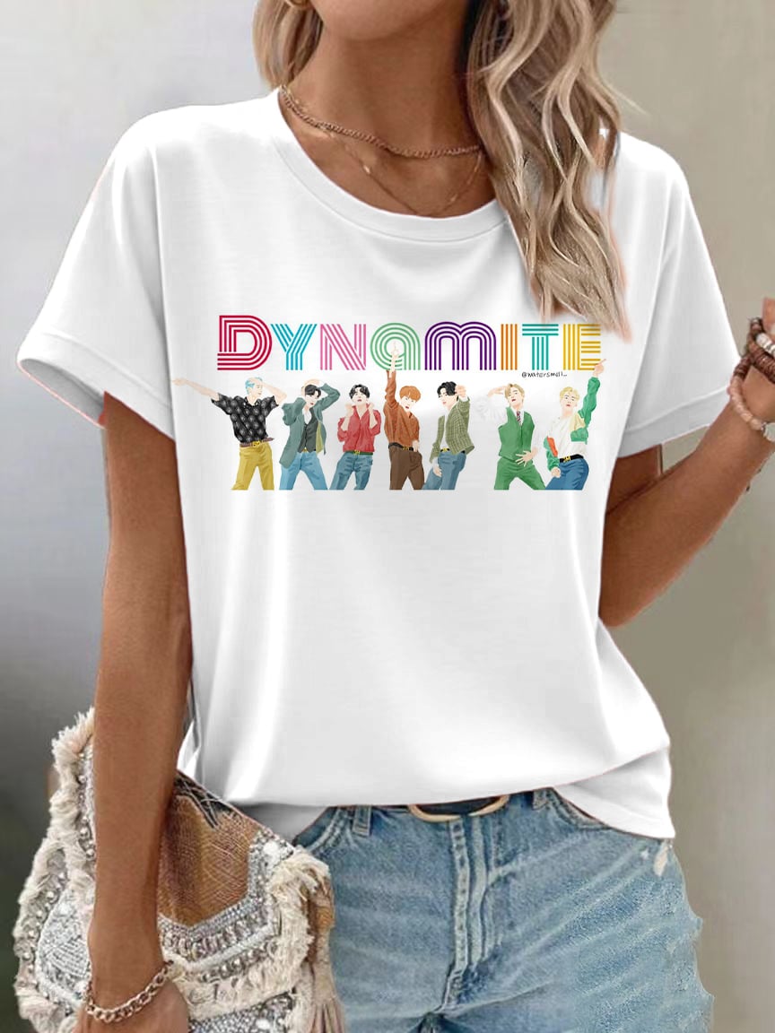 🔥Buy 3 Get 15% Off🔥Women's K-pop Print Short-sleeved T-shirt