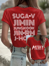 🔥Buy 3 Get 15% Off🔥Women's BTS Fan Print Short-Sleeve T-Shirt
