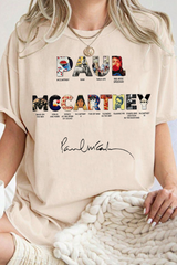 Paul Mccartney Print Women Shirt