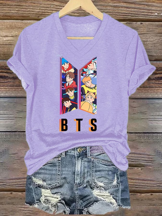 🔥Buy 3 Get 15% Off🔥Women's K-pop  Print Casual T-Shirt