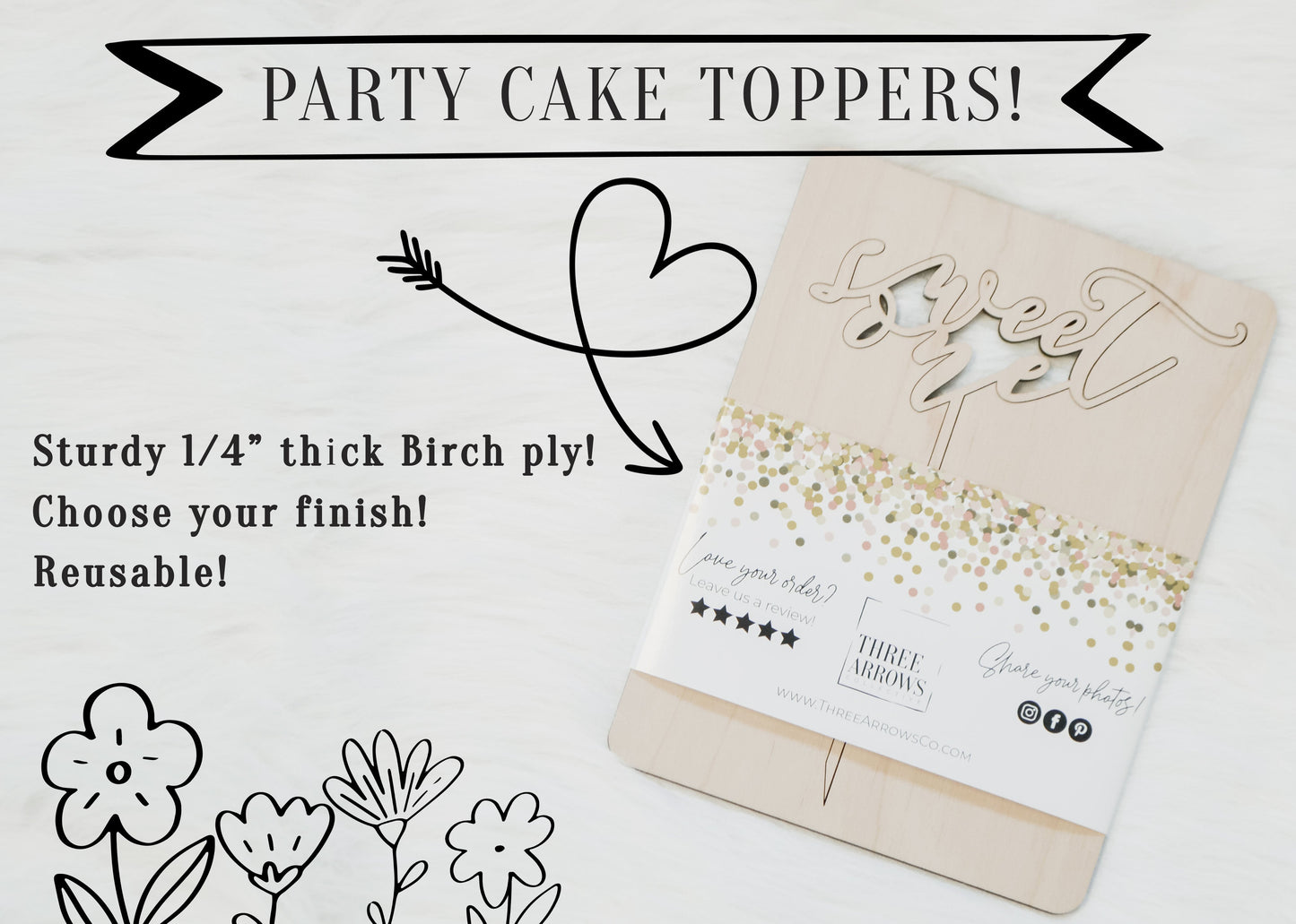 Birthday Number Cake Topper