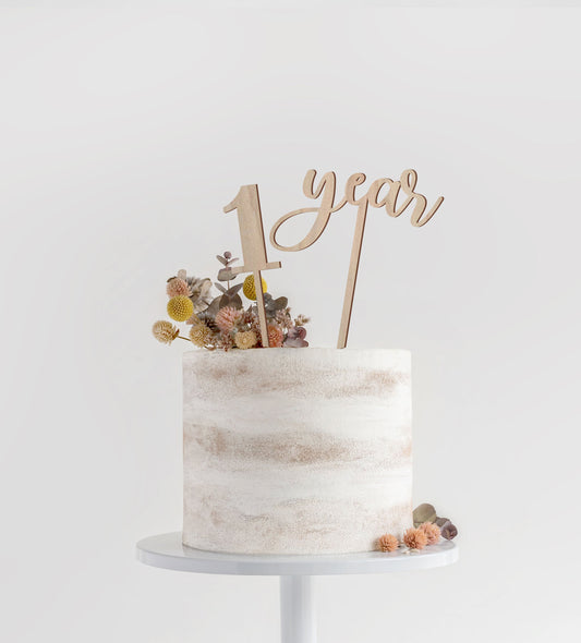 1 Year First Birthday Cake Topper