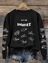 🔥Buy 3 Get 15% Off🔥Women's K-pop Printed Long-Sleeve Sweatshirt