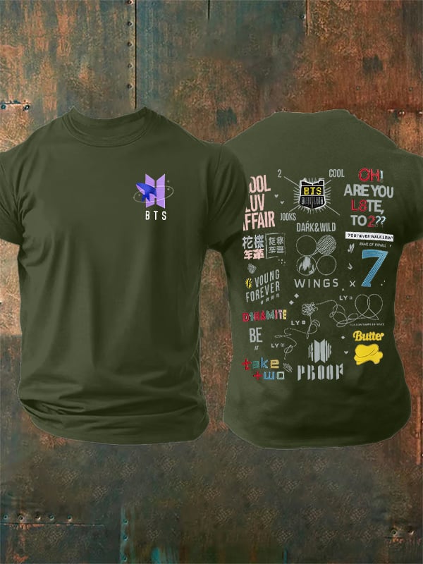 🔥Buy 3 Get 15% Off🔥Men's K-pop  Print Casual T-Shirt