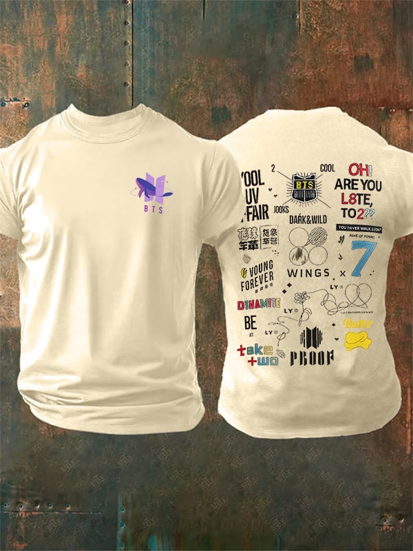 🔥Buy 3 Get 15% Off🔥Men's K-pop  Print Casual T-Shirt