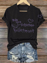 Women's K-pop Print Short-sleeved T-shirt