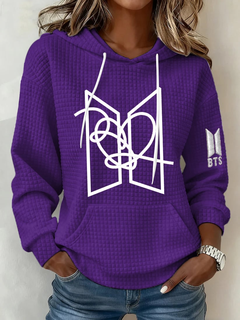 Women's Retro Leisure  Print Hoodie