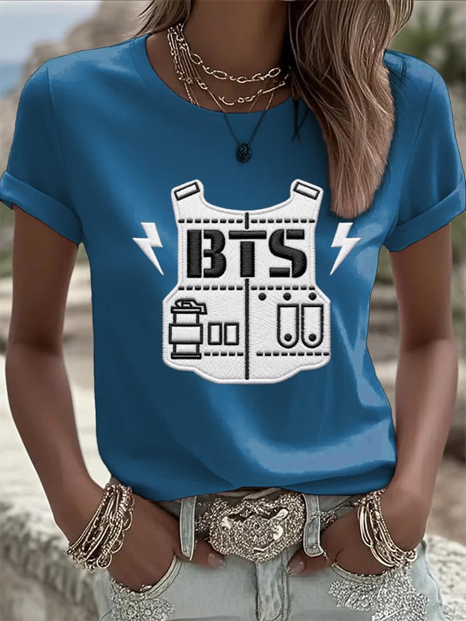 🔥Buy 3 Get 15% Off🔥Women's K-pop Print Short-sleeved T-shirt