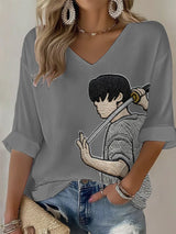 🔥Buy 3 Get 15% Off🔥Women's BTS Fan Print Short-Sleeve Top