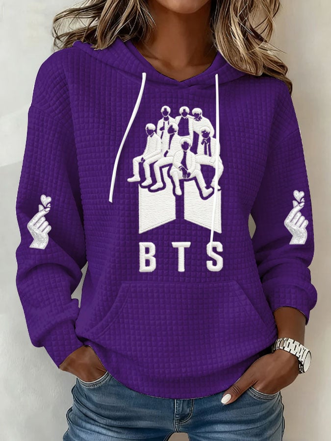 🔥Buy 3 Get 15% Off🔥Women's K-kop Print Hoodie Sweatshirt