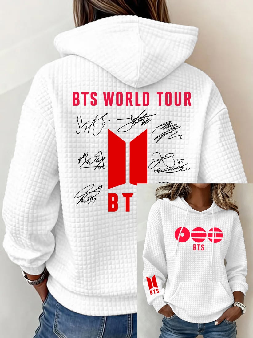 🔥Buy 3 Get 15% Off🔥Women's 2026 BTS Comeback Printed Casual Hooded Sweatshirt
