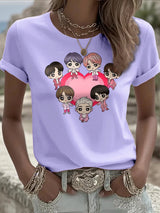 🔥Buy 3 Get 15% Off🔥Women's K-pop Print Short-sleeved T-shirt