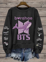 🔥Buy 3 Get 15% Off🔥Women's K-pop Printed Long-Sleeve Sweatshirt