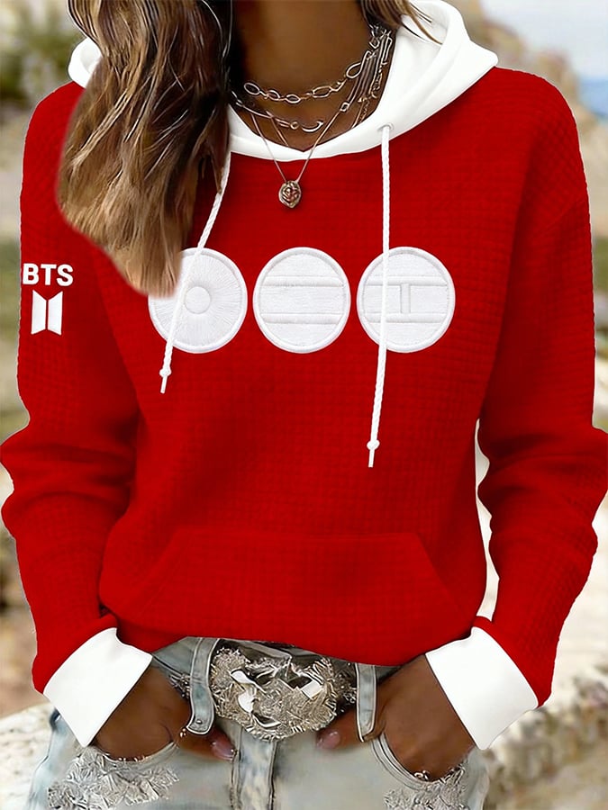 🔥Buy 3 Get 15% Off🔥Women's 2026 BTS Comeback Printed Casual Hooded Sweatshirt