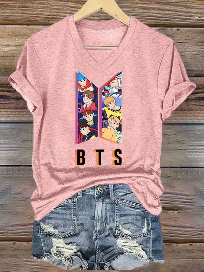 🔥Buy 3 Get 15% Off🔥Women's K-pop  Print Casual T-Shirt