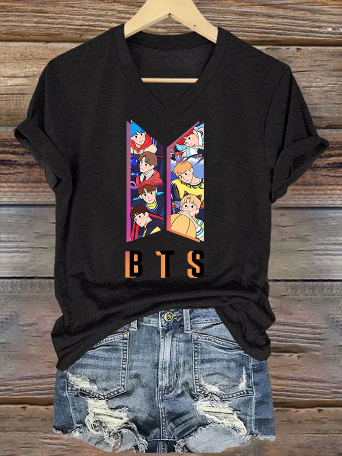 🔥Buy 3 Get 15% Off🔥Women's K-pop  Print Casual T-Shirt