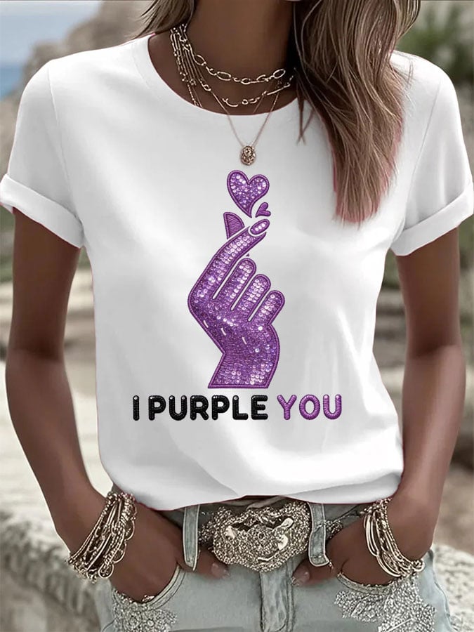 Women's K-pop  Print Casual T-Shirt