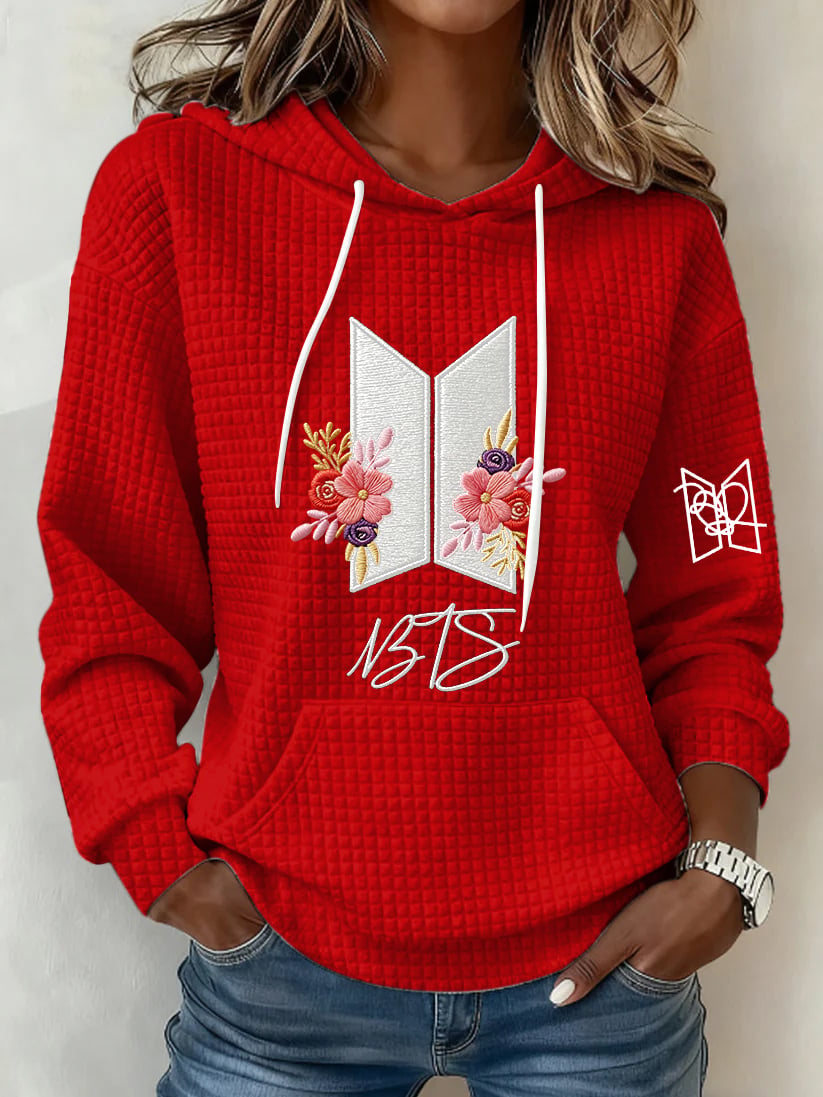 Women's Retro Leisure  Print Hoodie