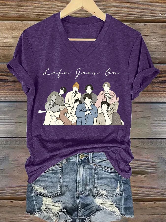 🔥Buy 3 Get 15% Off🔥Women's BTS  Print Casual T-Shirt