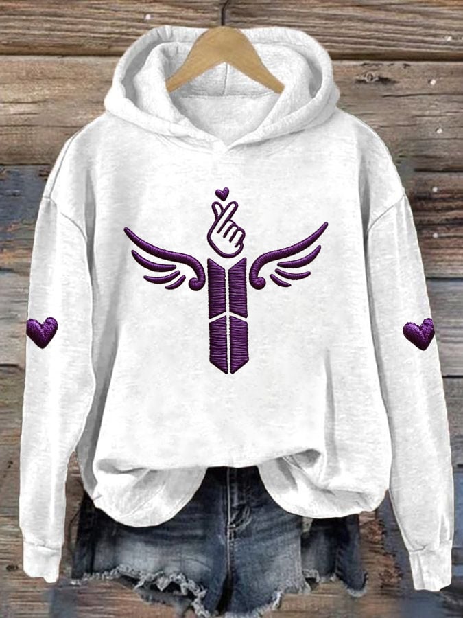 🔥Buy 3 Get 15% Off🔥Women's K-pop Print Hooded Top