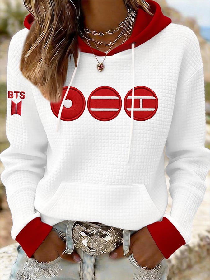🔥Buy 3 Get 15% Off🔥Women's 2026 BTS Comeback Printed Casual Hooded Sweatshirt
