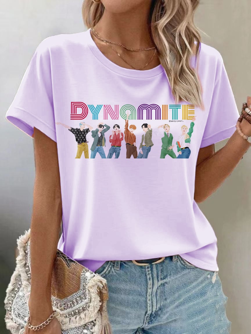 🔥Buy 3 Get 15% Off🔥Women's K-pop Print Short-sleeved T-shirt