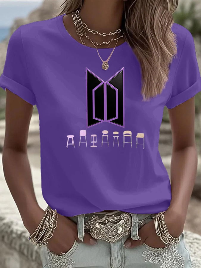 🔥Buy 3 Get 15% Off🔥Women's K-pop  Print Casual T-Shirt