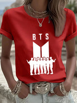 🔥Buy 3 Get 15% Off🔥Women's BTS Fan Print Short-Sleeve T-Shirt