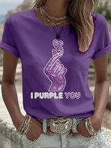 Women's K-pop  Print Casual T-Shirt