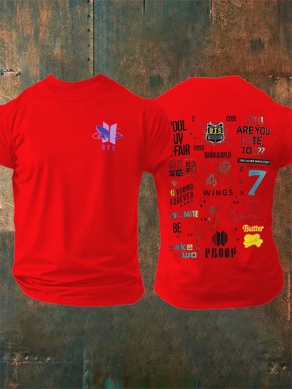 🔥Buy 3 Get 15% Off🔥Men's K-pop  Print Casual T-Shirt