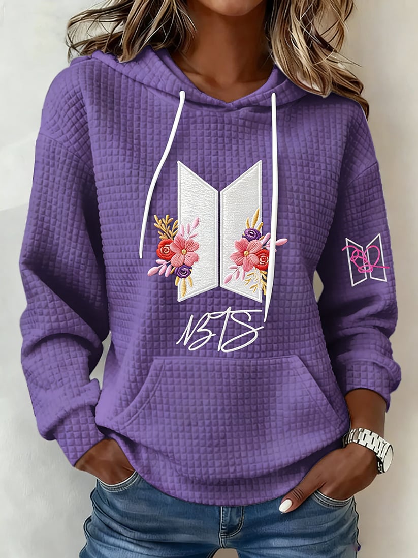 Women's Retro Leisure  Print Hoodie