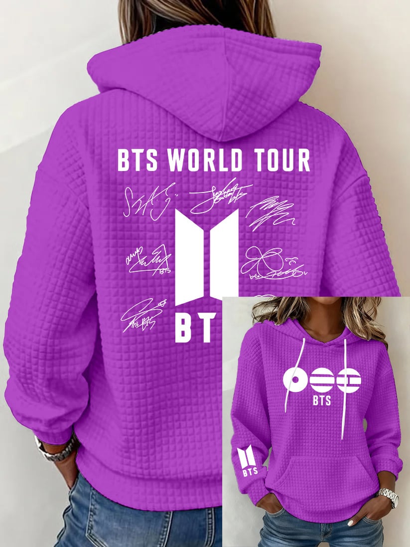 🔥Buy 3 Get 15% Off🔥Women's 2026 BTS Comeback Printed Casual Hooded Sweatshirt