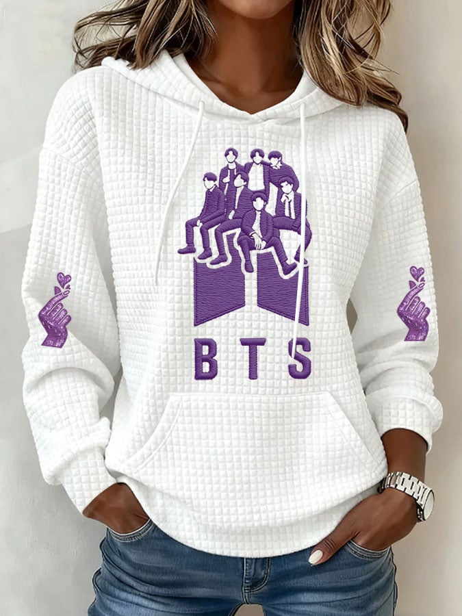 🔥Buy 3 Get 15% Off🔥Women's K-kop Print Hoodie Sweatshirt