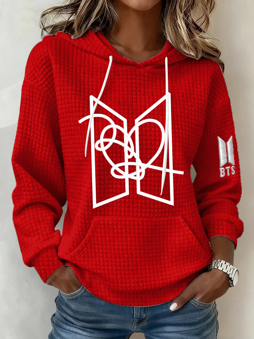 Women's Retro Leisure  Print Hoodie