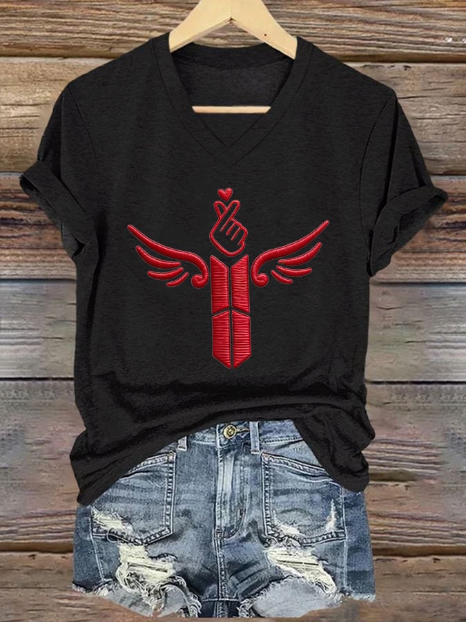 🔥Buy 3 Get 15% Off🔥Women's K-pop Print Short-sleeved T-shirt