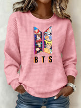 🔥Buy 3 Get 15% Off🔥Women's K-pop Printed Long-Sleeve Sweatshirt